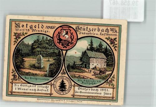Stützerbach 1921 75 Pfennig