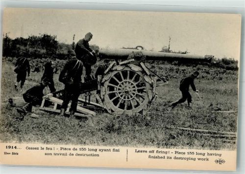 1914 WK I Kanone der Franzosen