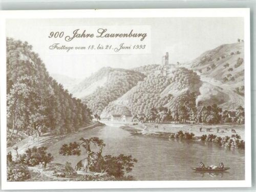 Laurenburg 1993 Alte Schloss- und Ortsansicht zur 900 Jahrfeier des Ortes Reproduktion