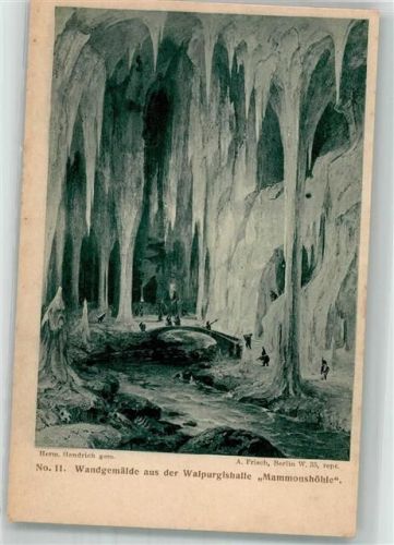 Thale sign. Hendrich Mammonshöhle Wandgemälde aus der Walpurgishalle No. 11