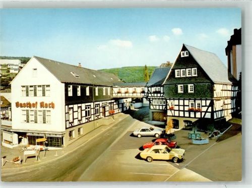 Daaden Hotel Gasthaus Koch Auto Fachwerkhaus