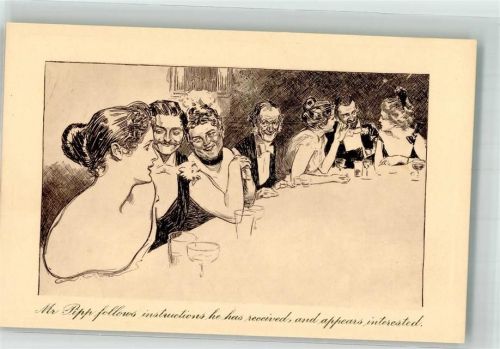 sign. Gibson Charles Dana Herr Pipp befolgt Anweisung Pictorial Comedy