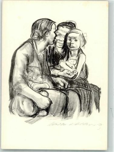 Schwatzende Frauen Kollwitz, K. Künstlerkarte