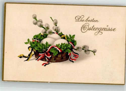 1915 Ostern Korb mit Ostereier Ostern