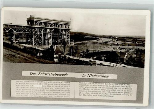 Niederfinow 1962 Schiffshebewerk Chronik