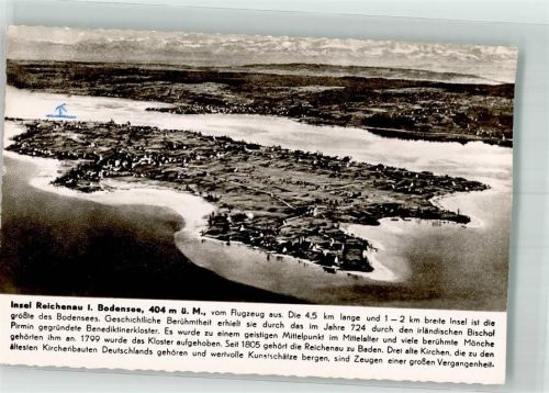 Reichenau Fliegeraufnahmne Chronik-Karte Franckh Insel Reichenau