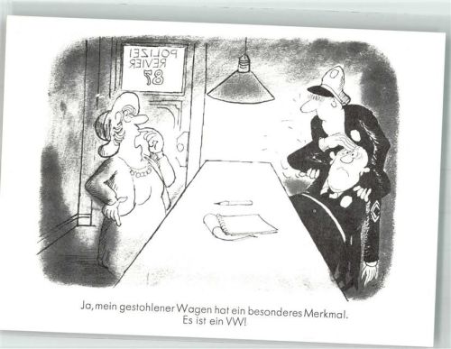 Aus der Serie : Spaß am VW Käfer Comic Polizei
