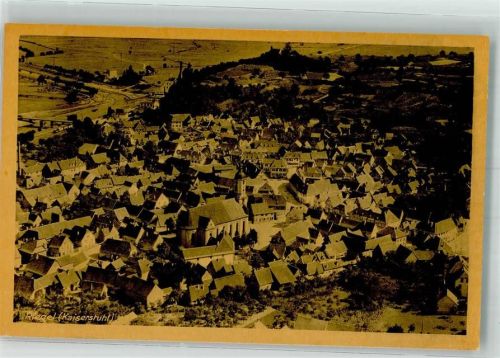 Riegel Fliegeraufnahme des Ortes mit Kirche St. Martin Verlag Kurt Görtz 1034
