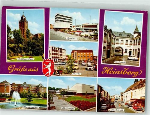Heinsberg 1975 Dom Selfkant Krankenhaus Schwimmbad Rathaus Marktplatz Auto Hochstrasse