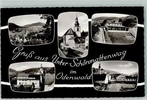 69483 W6948 Unter-Schönmattenwag Foto AK Kirche