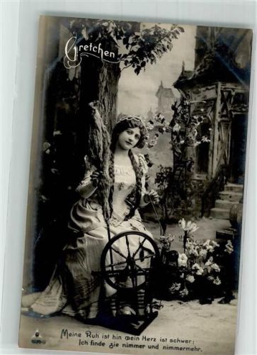 1906 Photochemie Serie 4034-6 Am Spinnrad