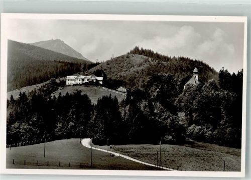 Maria Eck mit Franziskanerkloster Wallfahrtskirche und Hochfelln
