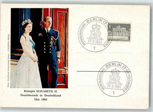 Sonderkarte + SST 1965 Staatsbesuch Königin Elizabeth