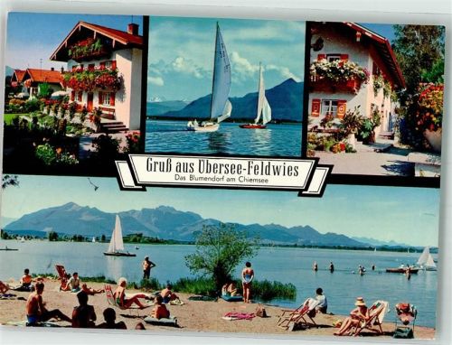 Übersee Schwimmbad Segelboote