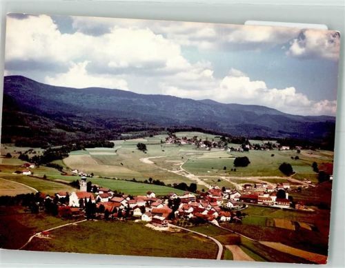 Drachselsried Fliegeraufnahme Ort handschriftlich Foto Original aus Archiv eines Ansichtskartenverlags