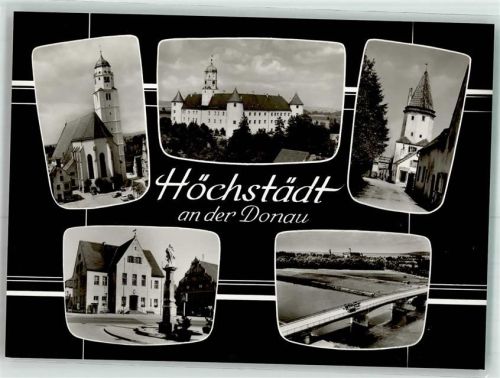 Höchstädt Schloss Kirche Brücke Denkmal Auto