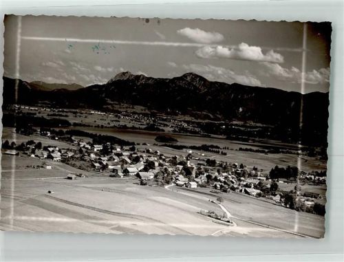 Uffing Fliegeraufnahme Kirche Ort handschriftlich Foto Original aus Archiv eines Ansichtskartenverlags