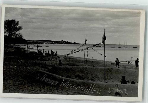 Haffkrug Strandburg der Hamburger Wasserratten Ort handschriftlich Verlag Julius Simonsen
