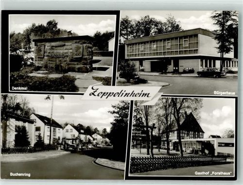 Zeppelinheim Zeppelindenkmal Bürgerhaus Forsthaus Buchenring