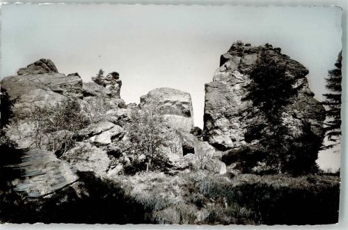 Arnbruck Felsformation Rauchröhren Foto Original aus Archiv eines Ansichtskartenverlags Ort handschriftlich