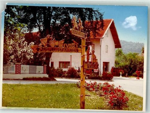 Thurmansbang Handgeschnitzter Wegweiser Foto Original aus Archiv eines Ansichtskartenverlags Ort handschriftlich