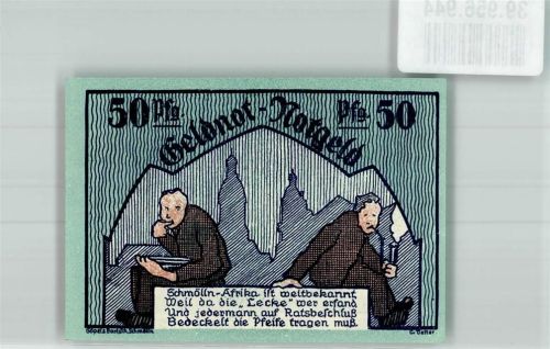 04626 O7420 Schmölln , Thür Notgeldschein 50 Pfg. Ausgabe 1921