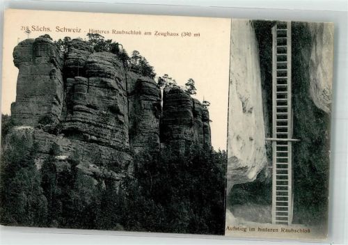 Mittweida Felsformation Hinteres Raubschloss am Zeughaus Sächsische Schweiz