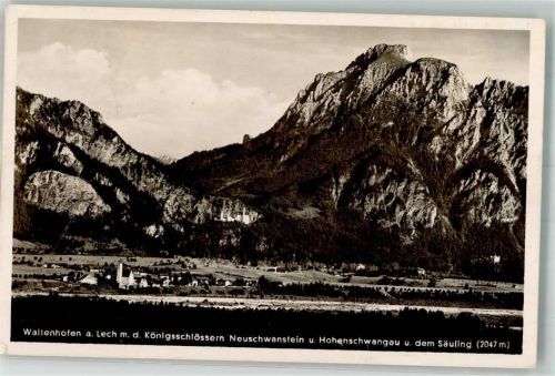 Waltenhofen 1938 mit den Schlössern Neuschwanstein Hohenschwangau und dem Säuling