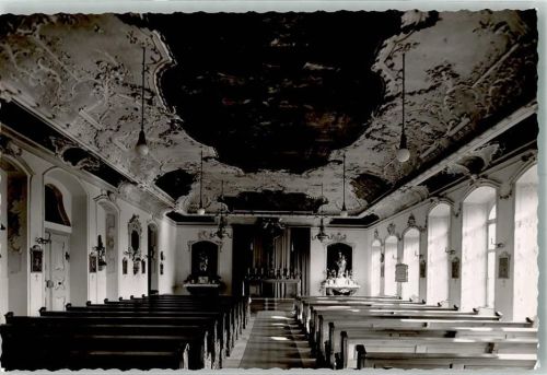 Benediktbeuern Inneres der Hauskapelle Foto Original aus Archiv eines Ansichtskartenverlags Ort handschriftlich