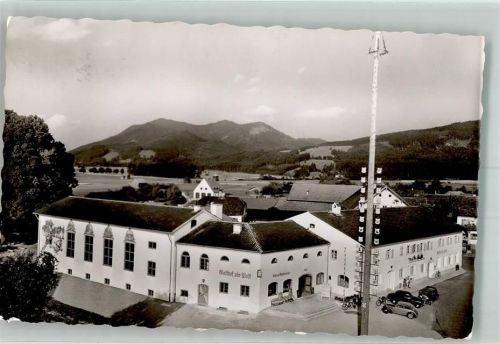 Benediktbeuern 1959 Gasthaus Zur Post Auto Maibaum