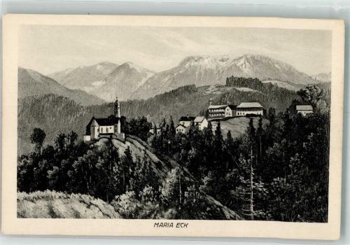 Maria Eck mit Franziskanerkloster und Wallfahrtskirche Durner's Kunstverlag 1673