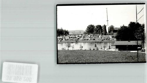 Penzberg Schwimmbad Campingplatz Ort handschriftlich Foto Original aus Archiv eines Ansichtskartenverlags