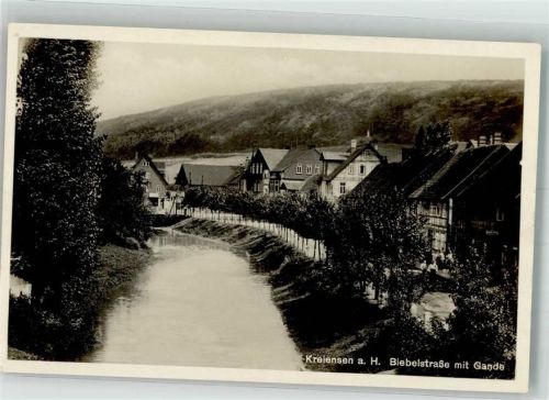 37547 W3350 Kreiensen Foto AK Biebelstraße mit Gande Verlag Heinrich Kurth 13052