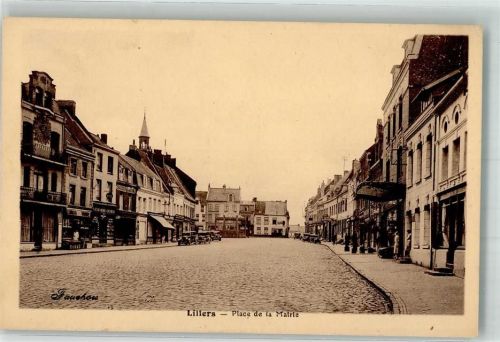 Lillers 1940 Place de la Mairie Auto