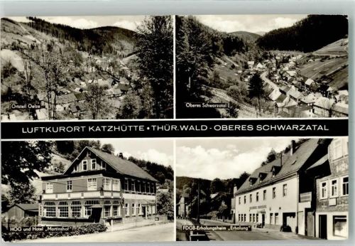 98746 O6424 Katzhütte Foto AK Ortsteil Oelze Hotel Martinshof FDGB-Erholungsheim Erholung Oberes Schwarzatal VEB Bild und Heimat