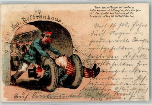 München Humor Dienstmann Bierrolle Trinker Zieher, Ottmar