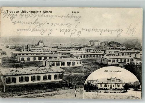Bitche 1913 Foto Otto Lehmann Truppenübungsplatz Lager Offizier-Kasino