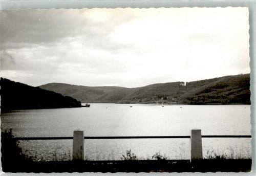 Edersee Sonnenuntergang über dem See Ort handschriftlich Foto Original aus Archiv eines Ansichtskartenverlags