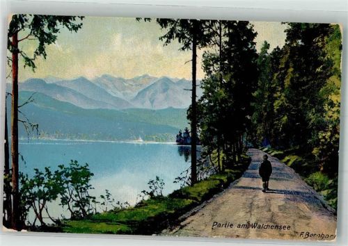 Urfeld sign. Bernhard F. Am Walchensee