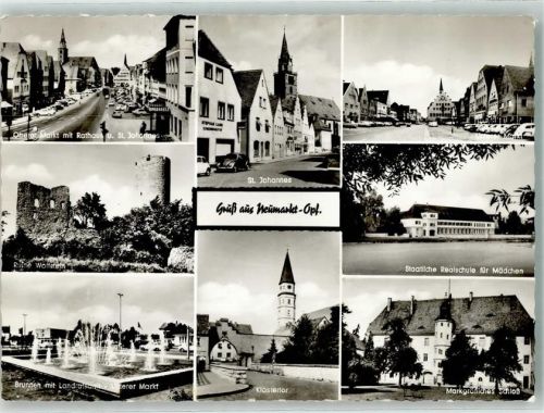 Neumarkt 1967 Rathaus Kirche St. Johannes Burg Wolfstein Schloss