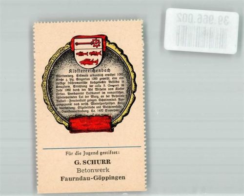 Faurndau Wappen Betonwerk Schurr Wappensammelmarke Nr. 270