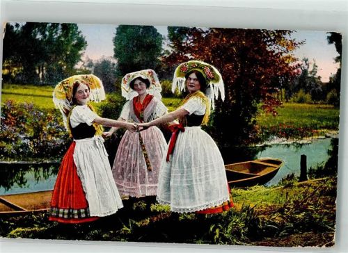 Lübbenau 1925 Tracht Spreewald Ort lt. Stempel
