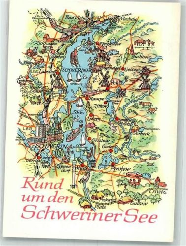 Schwerin Landkarte Schweriner See