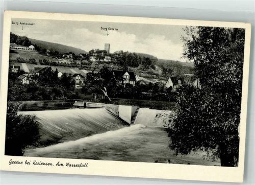 Greene Wasserfall Leine-Wehr mit Burg Greene Verlag Thoericht 13839