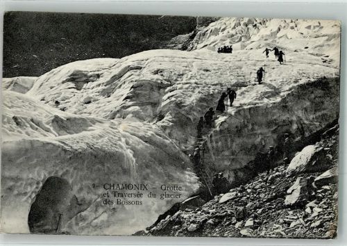 Chamonix-Mont-Blanc 1913 Grotte et Traversee du glacier des Bossons