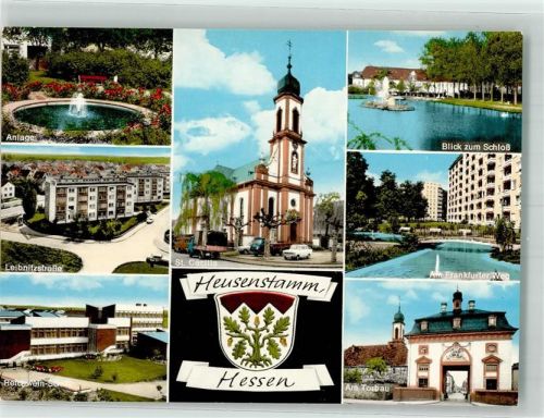 Heusenstamm Kirche St. Cäcilia Parkanlage Leibnitzstraße Reichwein-Schule Am Torbau Neubau Frankfurter Weg Schloss mit Schlossweiher
