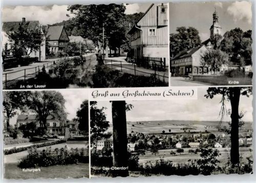 Großschönau An der Lausur, Kirche, Kulturpark, Das Oberdorf