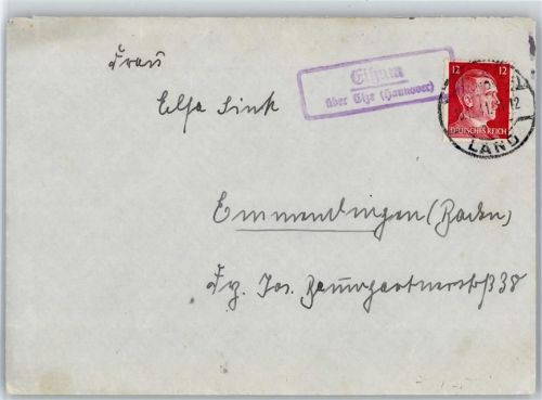 Elze Brief Landpoststempel 1941