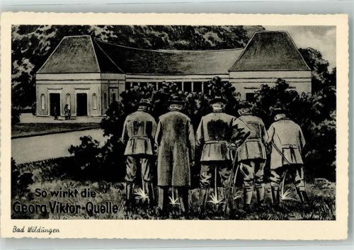 Bad Wildungen Pinkelnde Männer vor der Georg-Viktor-Quelle