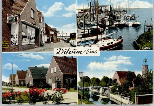 26844 W2959 Ditzum - Hafen , Siedlung
